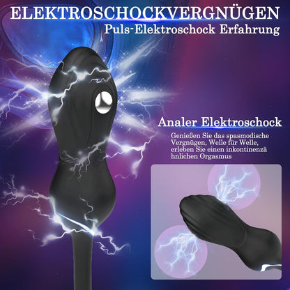 3 IN 1 Elektroshock Analvibrator Prostata Stimulation mit 10 Vibrations & 3 Elektroschockmodi