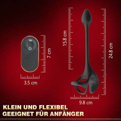 Anal Plug kugelförmiger Vibrationsstimulator mit Penisringe