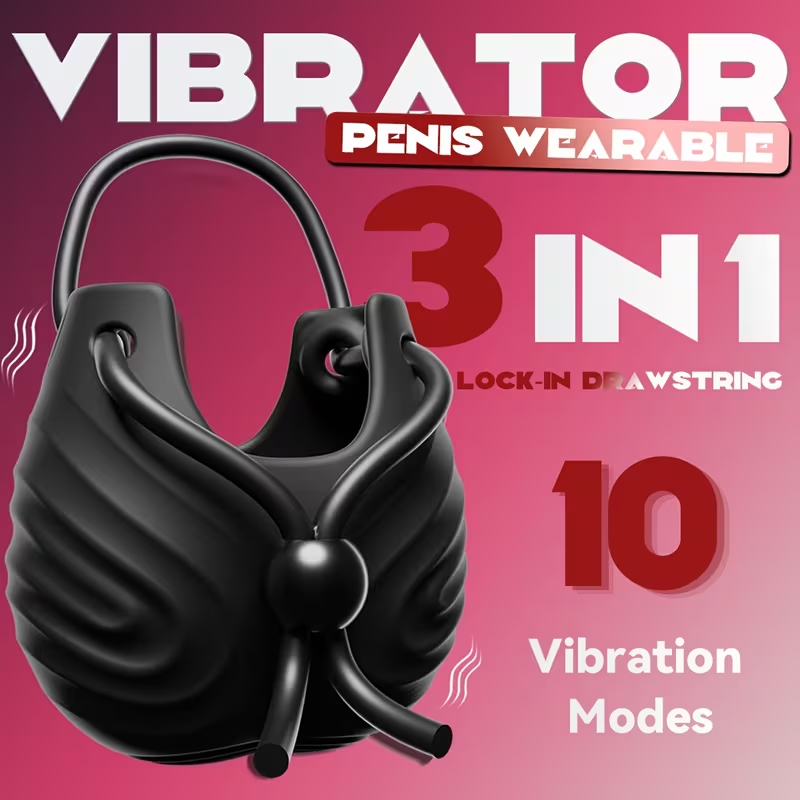 Hahnen Cock Ring Penistrainer Vibrator Testicle Stimulator mit 10 Vibrationsmodi