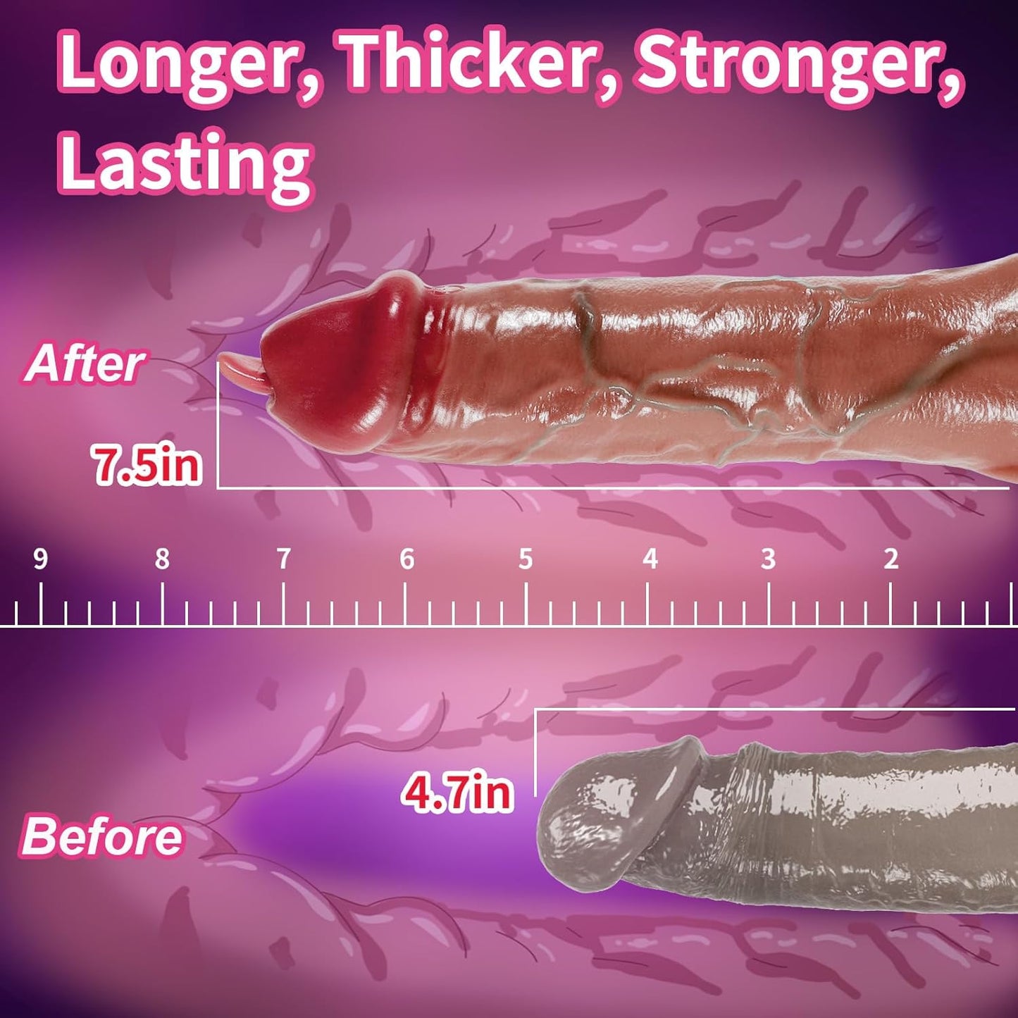 Realistischer Penisverlängerungs Vibrator mit Fernbedienung und 9 Vibrationsmodi