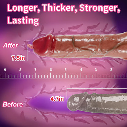 Realistischer Penisverlängerungs Vibrator mit Fernbedienung und 9 Vibrationsmodi
