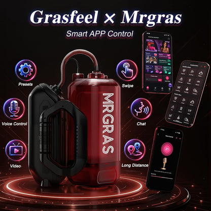 AI-Syn Automatisch Masturbator Stroker Blowjob mit 9 Stoß & 6 Saug & Vibrationsfunktionen