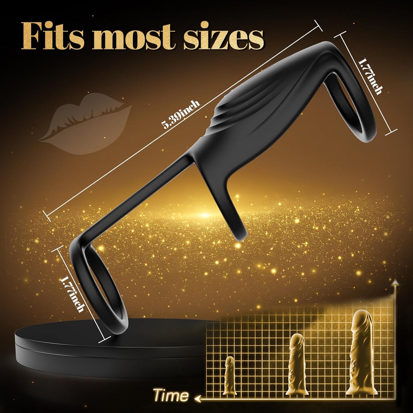 Elektrische Penisringe Masturbieren Massagegerät Penishülle mit 10 Vibrationsmodi