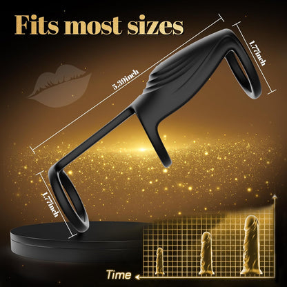 Elektrische Penisringe Masturbieren Massagegerät Penishülle mit 10 Vibrationsmodi