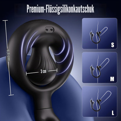 Penisring Trainer Taint-Stimulator Analplug Prostata Massagegerät mit 10 Modi
