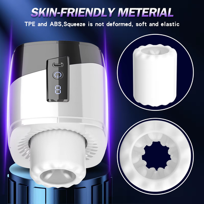 Automatische elektrische pijpmasturbators met 7 frequenties stretch 