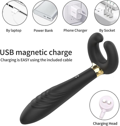 Magischer Vibrator Stabmassagegerät G-Punkt Klitorisstimulator mit 10 Vibrationsmodi