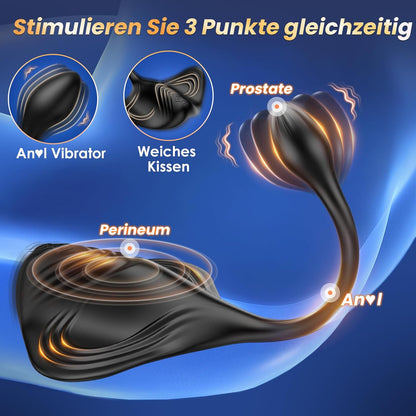 Prostata Massagegerät Analplug Penistrainer Stimulator mit 9+9 Vibrationsmodi