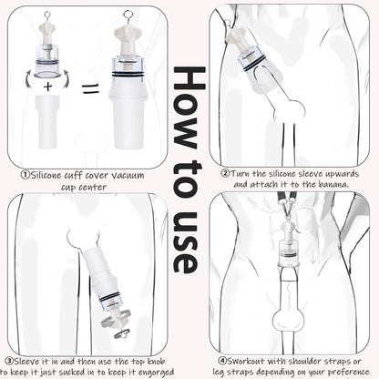 Penispumpen Dehngerät Saugkraft Vakuumpumpe Erotik Erektionzhilfe Trainer Set