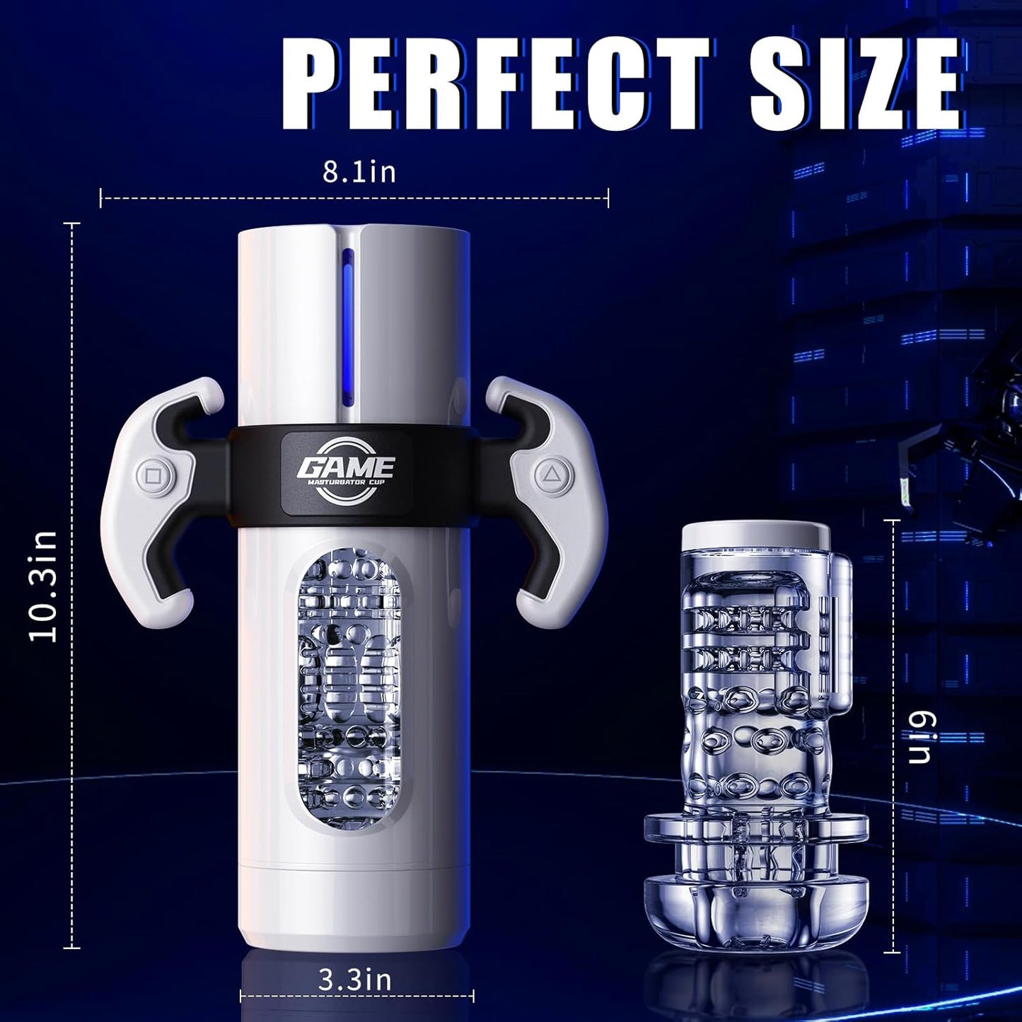 Automatischer Masturbator Penistrainer Stroker Blowjob mit 9 Stoß und Vibrationsmodi