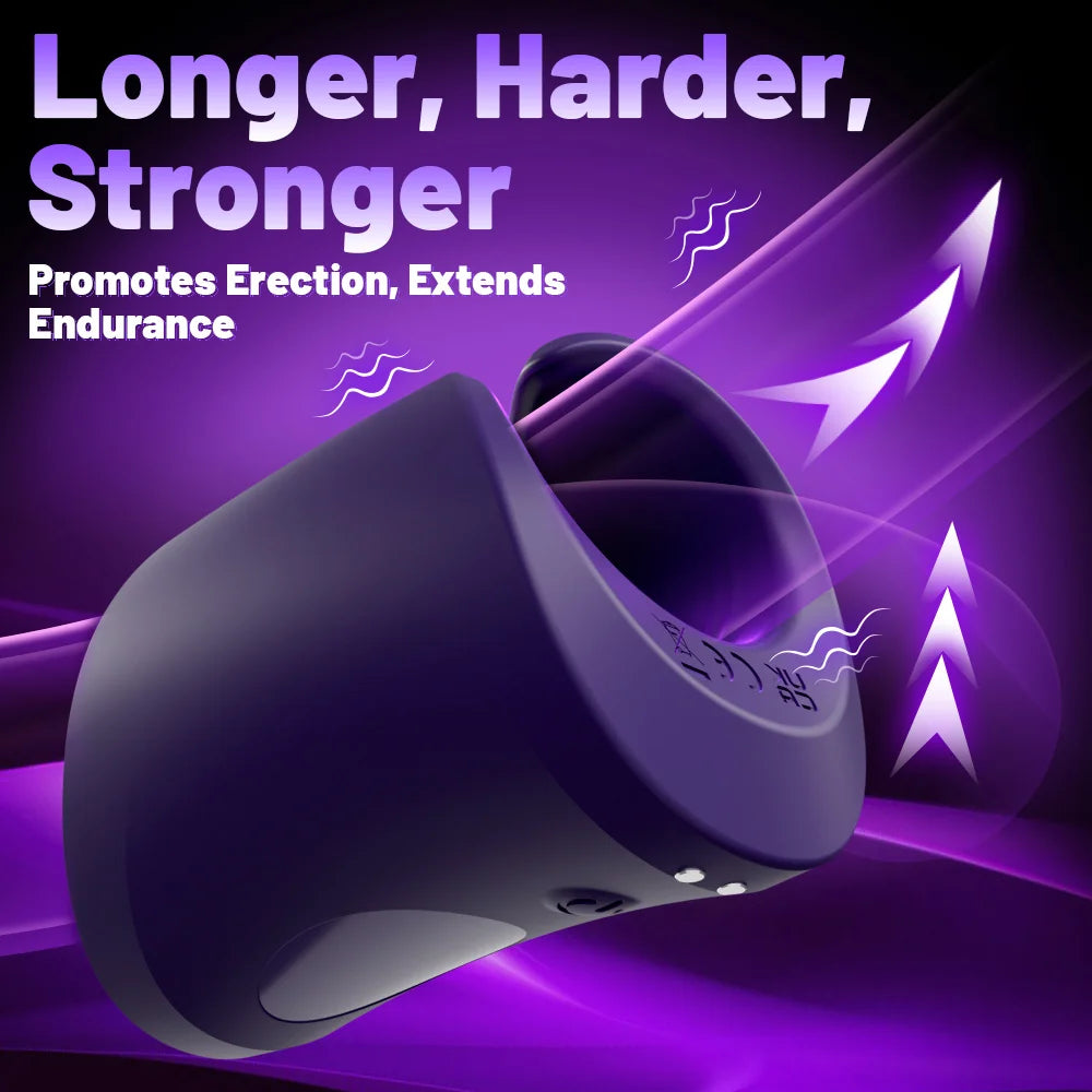 Bluetooth Penis Verzögerung Trainer Schwanz Ring Glans Massager mit 10 Vibrationen