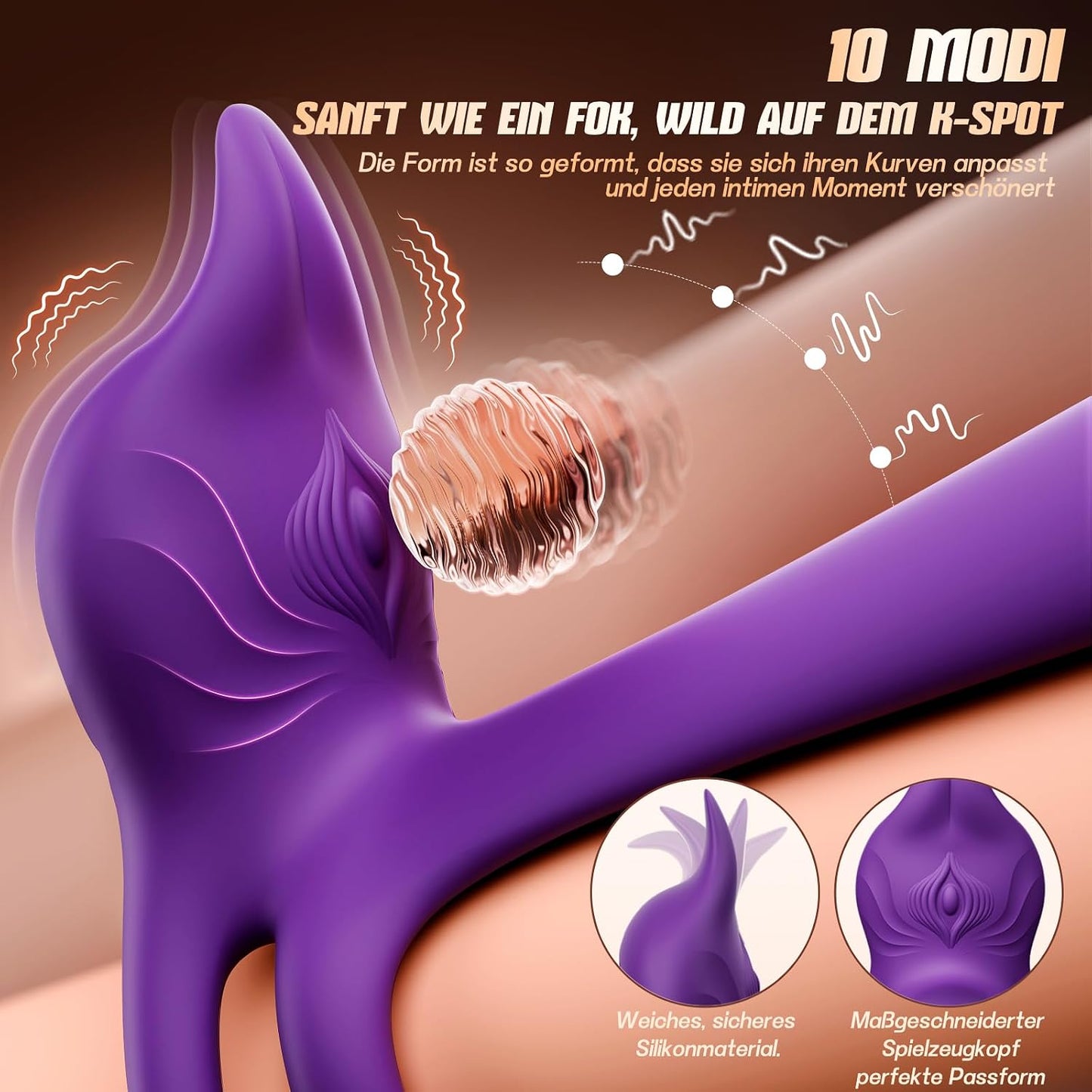 Dual Cockring Penistrainer Vibrator Klitoris Stimulator mit 10 Vibrationsmodi