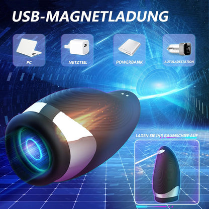 Elektrischer Masturbator Penis Masturbatoren mit 9 Vibrationsmodi und Heizfunktion