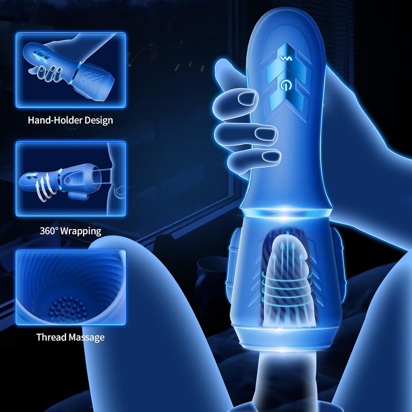 2 IN 1 Penis Trainingsvibrator Integrierter Taschenmuschi mit 10 Vibrationsmodi