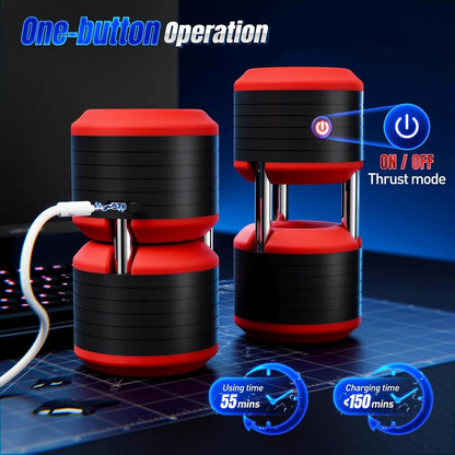 Elektrischer Masturbator Penistrainer Stroker Blowjob mit 10 Leistungsstarken Vibrationsmodi