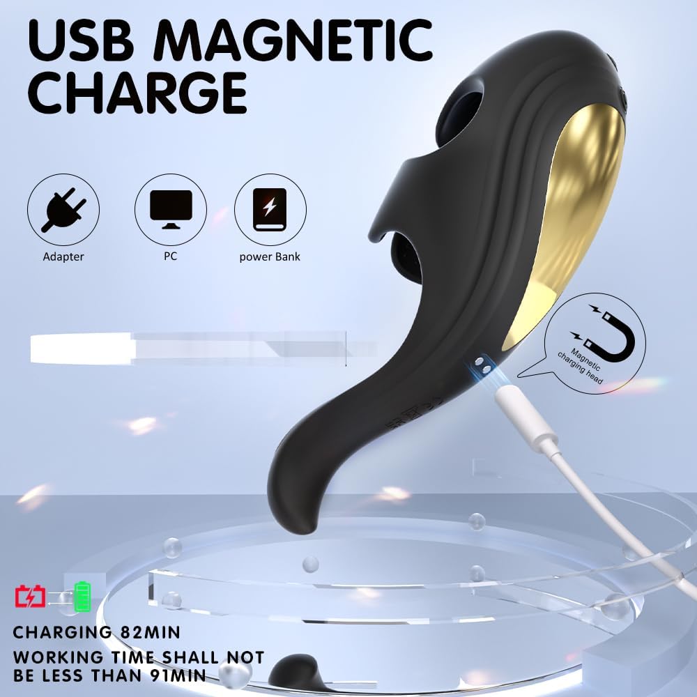 Zusammendrückbarer Penis Trainer Vibrator mit 9 flatternden & vibrierenden Modi
