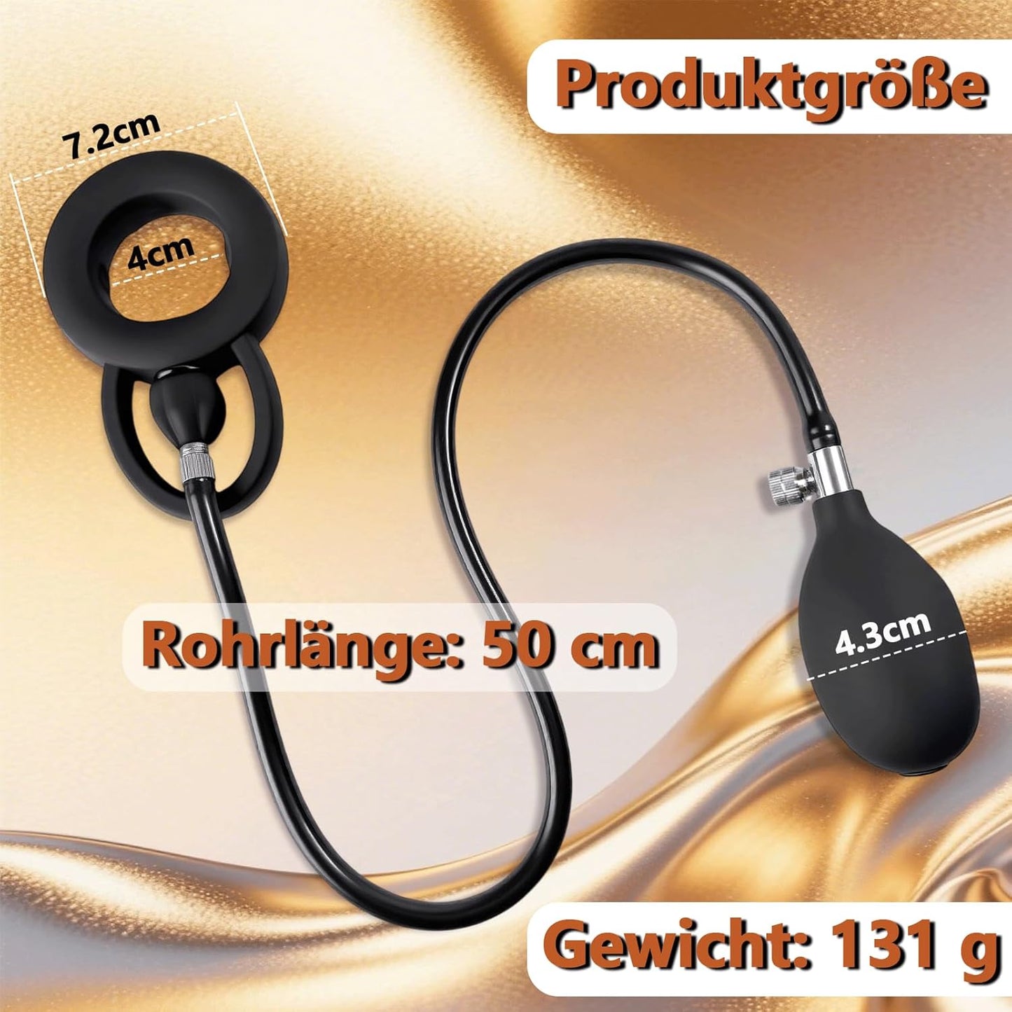 Aufblasbarer Penistrainer Cockringe Exerciser mit Pumpe Einstellbare