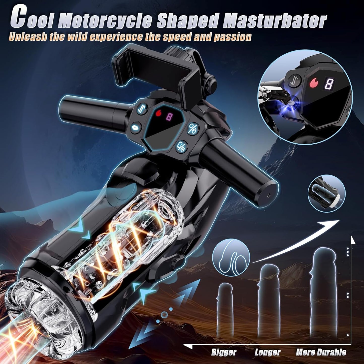 Automatische Masturbator Penispumpe Sexmaschine mit 9 Stoß-Saug-Vibrations-Heizmodi