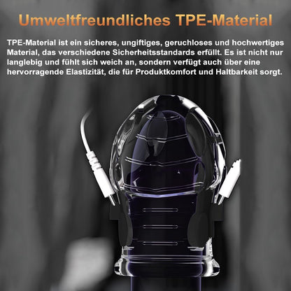 Elektro Shock Eichel Hülse Penistrainer Stimulator mit 8 Modi und 19 Stufen Strömung