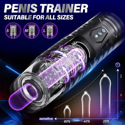 Automatischer Masturbator Stroker Blowjob Machine mit 7 Stoß 7 Rotations & 7 Streichfunktionen