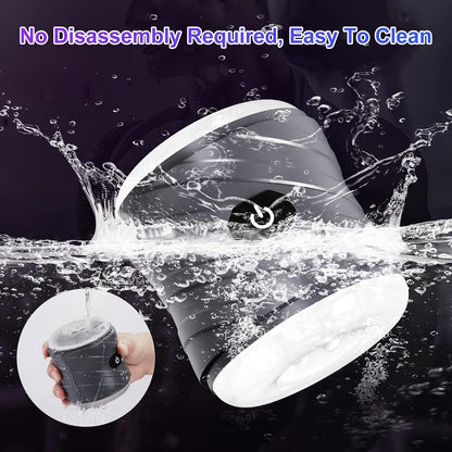 Doppelendiger Penistrainer Vibrator Stroker Blowjob Masturbator mit 7 Vibrationsmodi