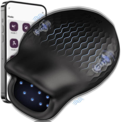 APP Elektrische Penis Trainer Vibrator Eichel Stimulation Taschenmuschi mit 10 Vibrations