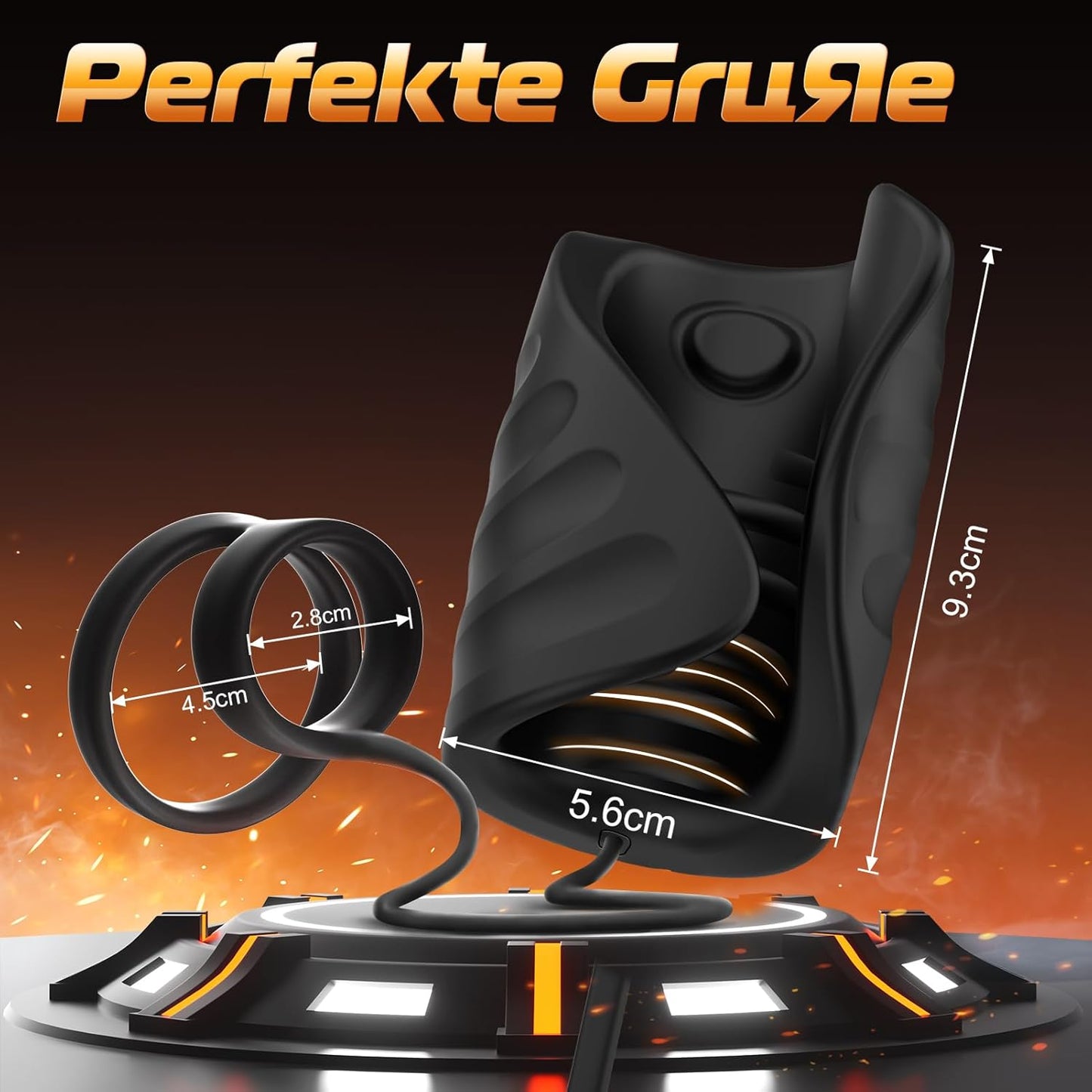 Elektrischer Penistrainer Vibratoren Stroker Masturbatoren mit 9 Vibrierende