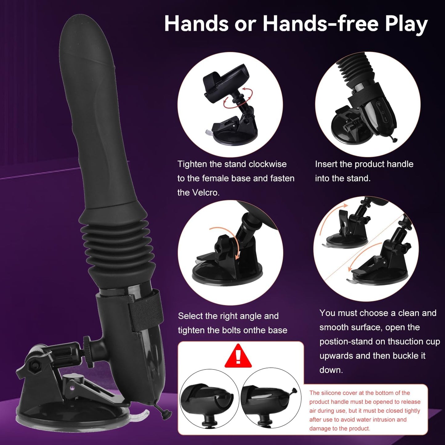 Automatische Stoß-Sexmaschine Realistischer Dildo mit 10 Vibrations und Stoßmodi