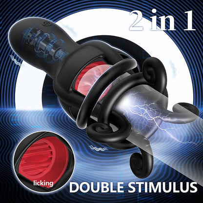 360° Umwickeln Penistrainer Eichelvibrator Masturbator mit 10 Vibrationsmodi