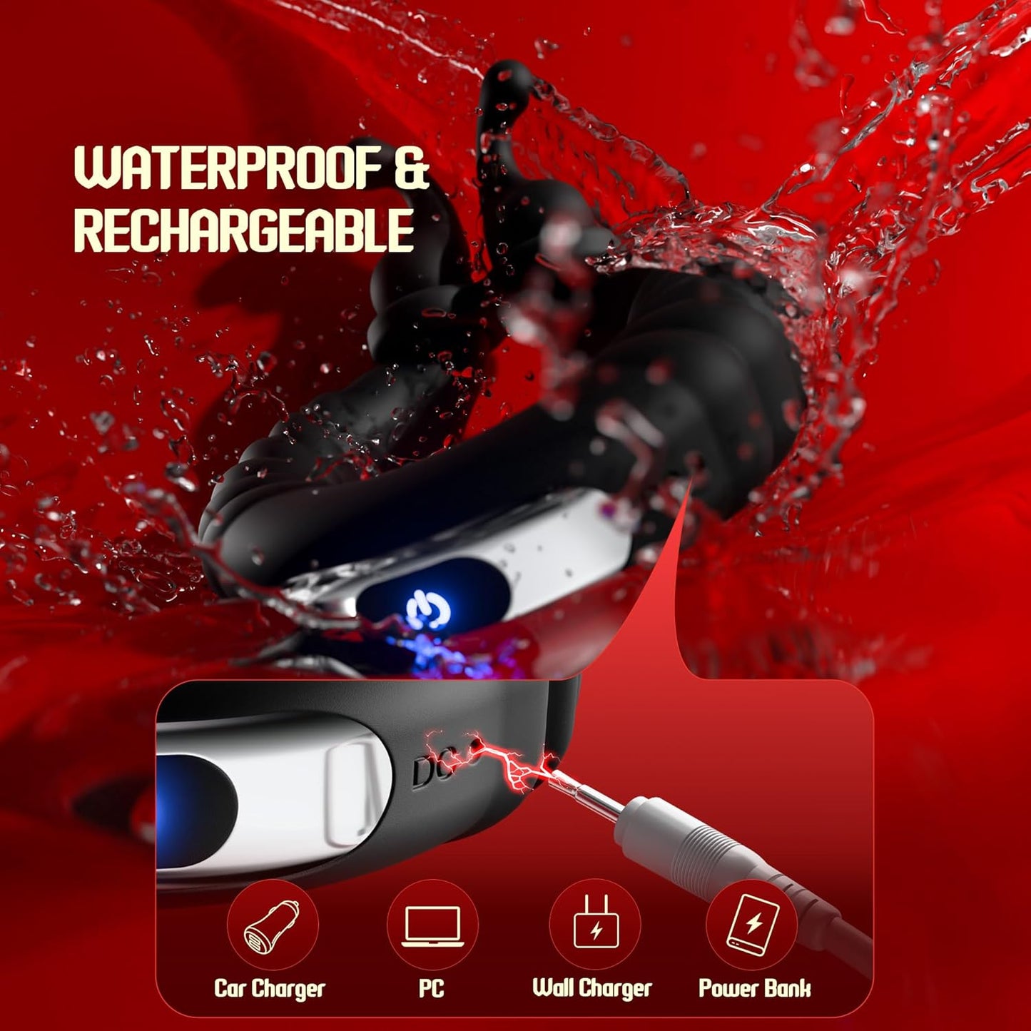 Penis ring vibrator cock ring sex toy with 10 vibration modes 