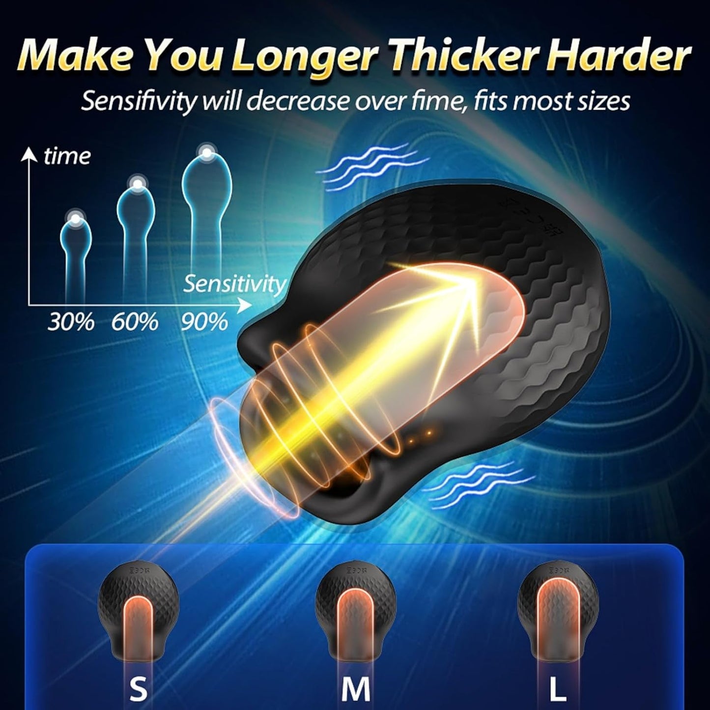 APP Elektrische Penis Trainer Vibrator Eichel Stimulation Taschenmuschi mit 10 Vibrations