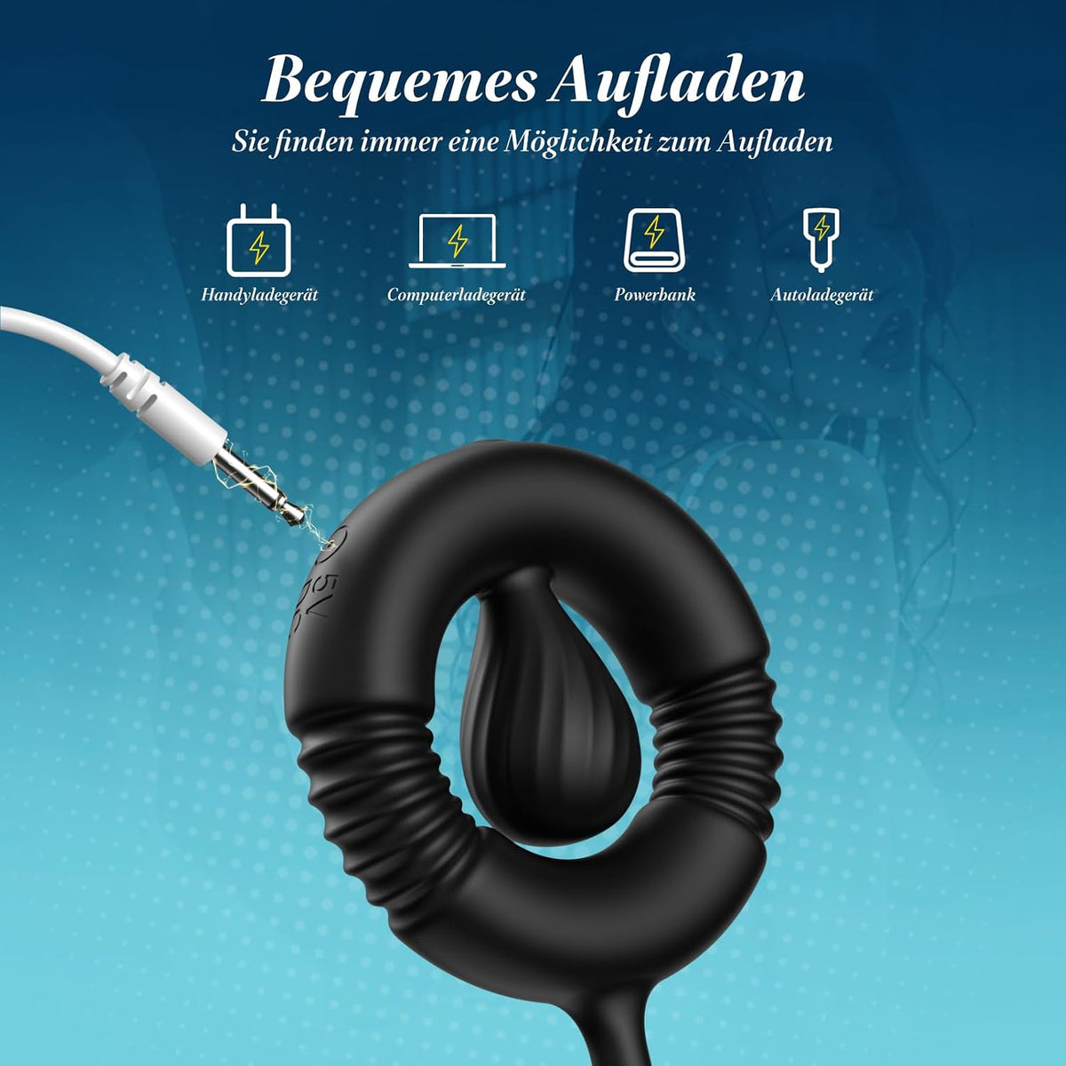 3 IN 1 Penisring Prostatamassagegerät Analvibrator Stimulator mit 10 Vibrationsmodi