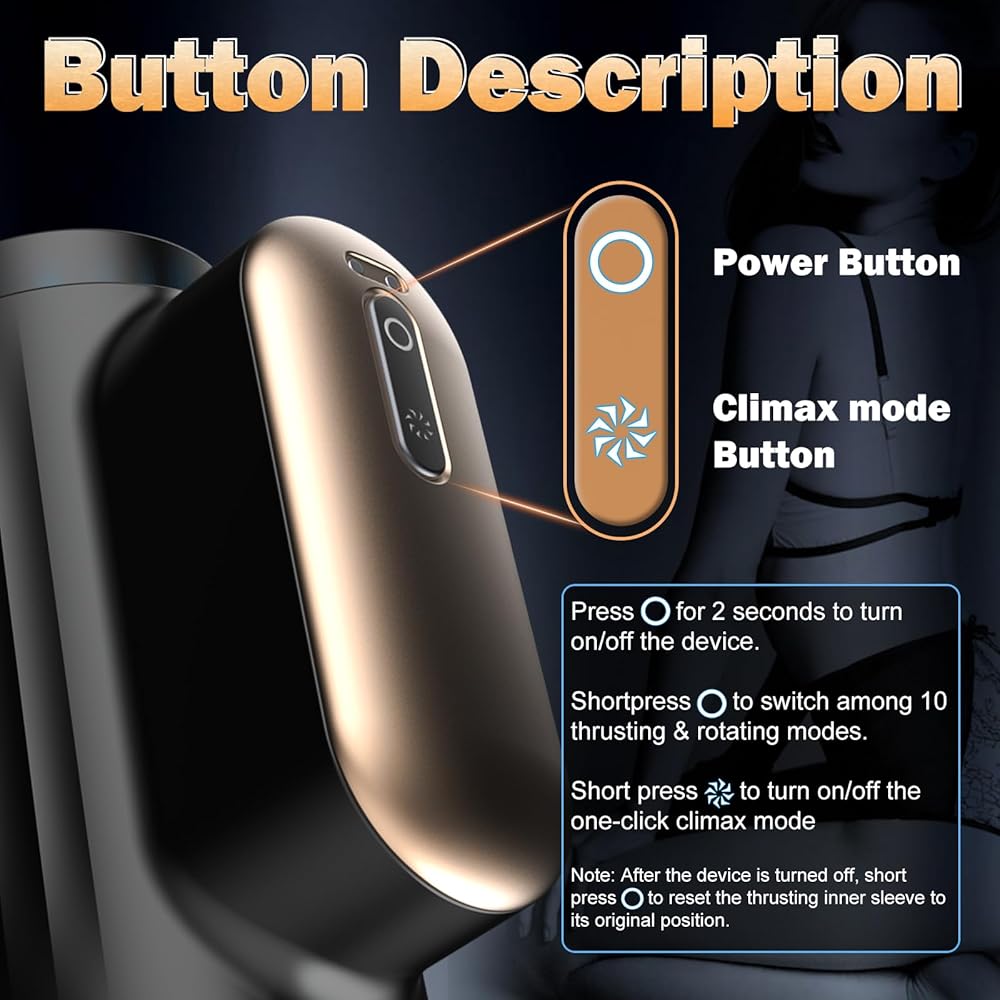 Automatischer Masturbatoren Blowjob Stroker Penis Trainer mit 10 Schub und Drehmodi