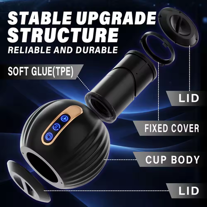 3D Vagina Masturbieren Elektrischer Masturbator Cup mit 8 Rotationsmodi und Stoßfunktion