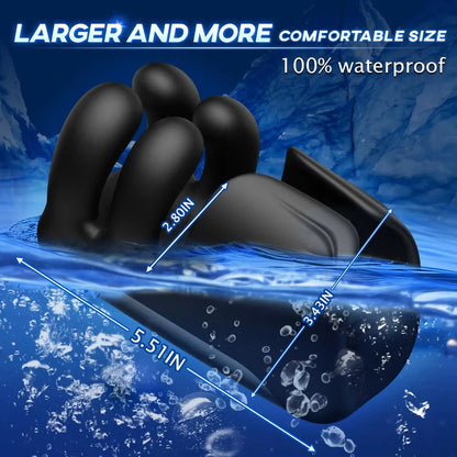 Elektrische Penistrainer Eichelvibrator mit 10 Finger Massage & Klopfen & Vibrieren