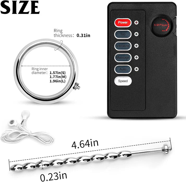 Elektroschock Penisring Eicheltrainer Stimulator mit 5 Einstellbare Geschwindigkeiten