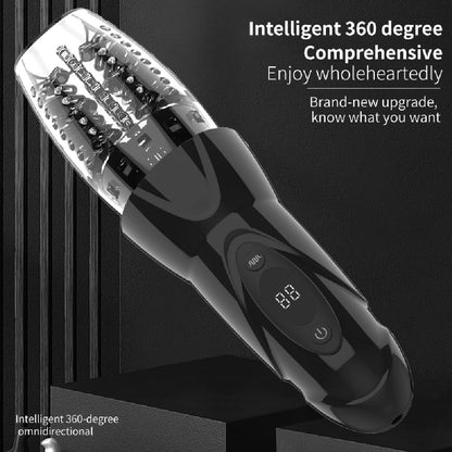 Elektrischer Penistrainer Masturbator mit 10 Vibrationsmodi und 8 Rotationsmodi