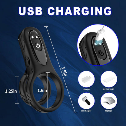 Intelligenter Penistrainer Vibrator Cockring mit 9 Vielfältige Vibrationsmodi