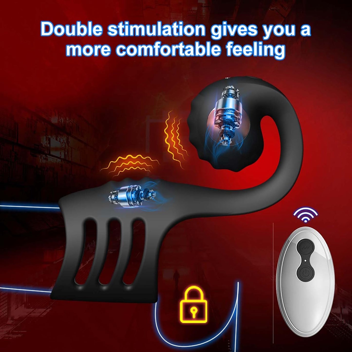 360° Umwickelter Penistrainer Cockring Penishülle mit 10 Vibrationsmodi