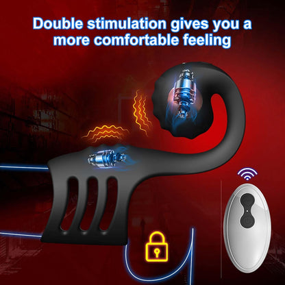 360° Umwickelter Penistrainer Cockring Penishülle mit 10 Vibrationsmodi