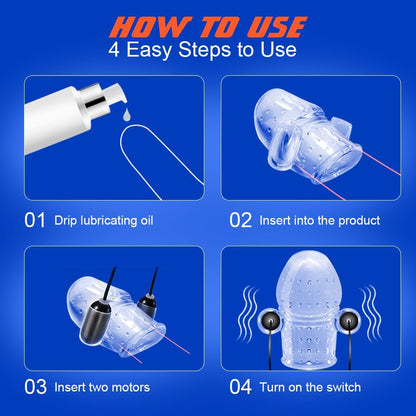 Multi-Speed Vibrator Peniskopf Bullet Teaser Eicheltrainer mit 7 Vibrationsmodi