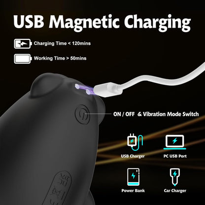 Elektrischer Eichelvibrator Penistrainer Masturbatoren mit 10 Vibrationsmodi