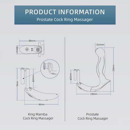 E-stim Anal Vibrator Penisringe Set mit 3 Elektroschock und 7 Vibrationsmodus