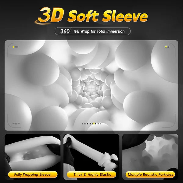 Automatischer Masturbator Blowjob Sexmaschine mit 4 Saug & 6 Vibrations & 9 Stoßmodi