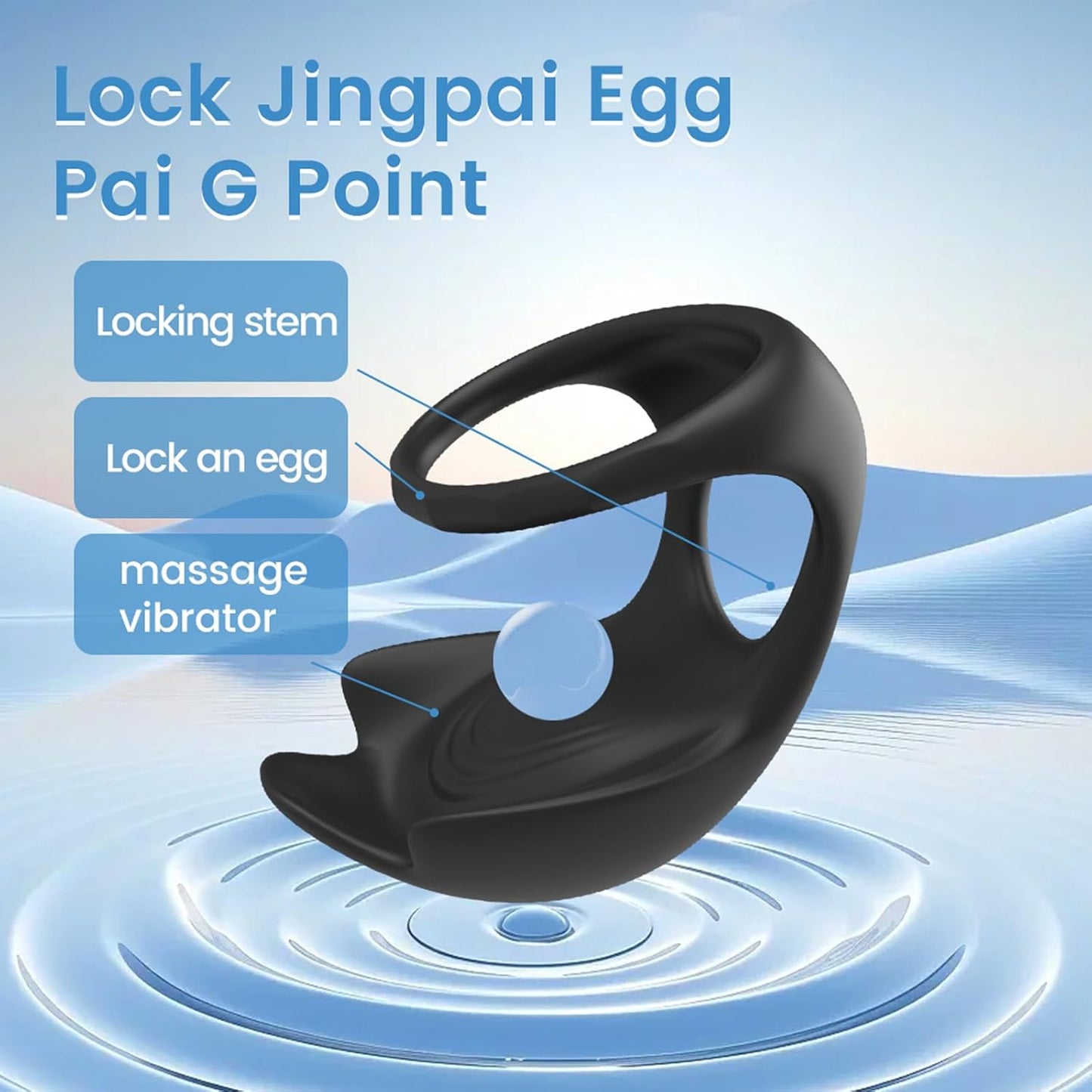 Penisring Vibrator Eicheltrainer Massage mit 10 Vibrationsmodi + Fernbedienung