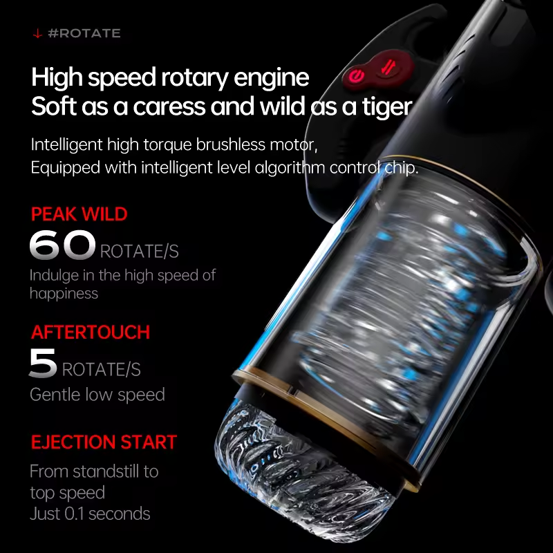 3 IN 1 Multifunktionale Elektrisch Mastubrator mit 9 Saugmodi sowie 9 Stoß- und Rotationsmodi