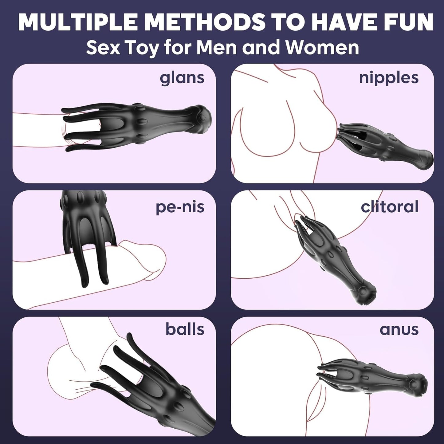 Penistrainer Vibrator Eichelstimulator Stroker Masturbator mit 10 Vibrationsmodi