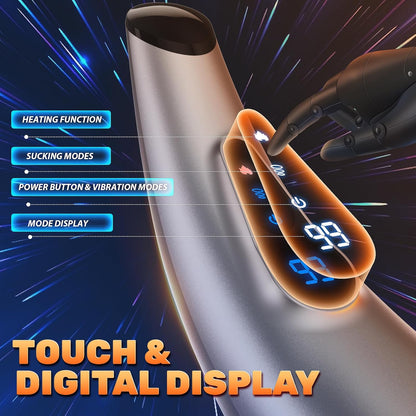 LCD-Display Automatischer Masturbator Penis-Stroker Blowjob- mit 9 Saug & 9 Vibrationsfunktionen