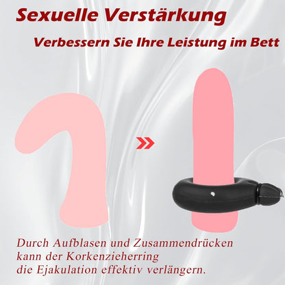 Bondage Silikon Aufblasbarer Penisring Pumpe SM Cockring Erektion Trainer