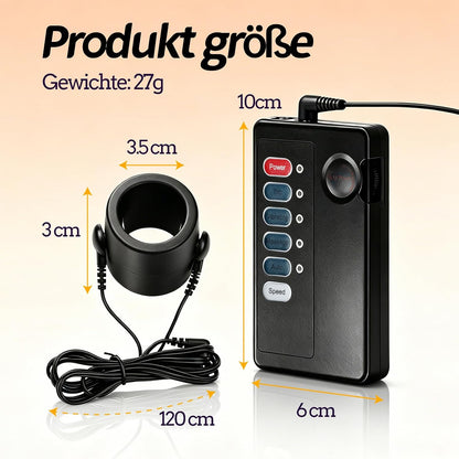 Elektroschock Hodenbrecher Penistrainer Penisring mit Mehreren Vibrationsmodi